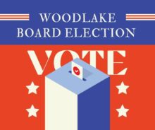 Woodlake Board Election image with ballot box